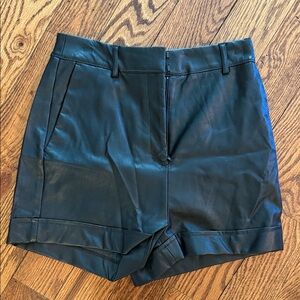 Express Faux Leather Extreme High Waist Shorts